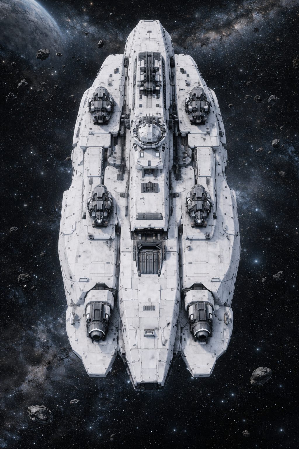 A ship landing sequence.